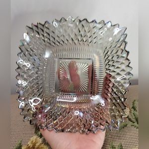 Grey Carnival Glass Candy Disg